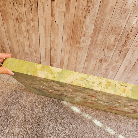 Green floral wall painting - Picture 6 of 7